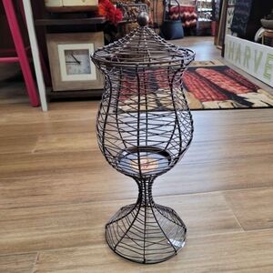 Tall Partylite apothecary pillar candle‎ holder.